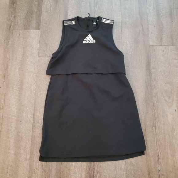 Adidas Game And Go Vented Layered Sleeveless Tennis Dress Medium - Picture 4 of 8